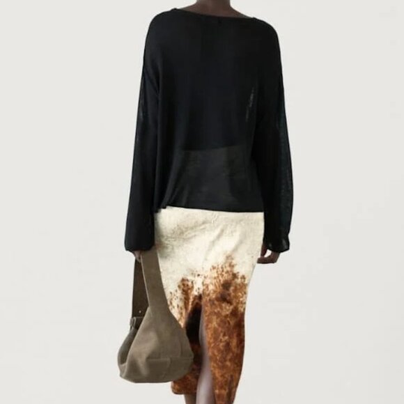 NWT. Massimo Dutti Studio Printed Skirt Midi size 4 - Picture 2 of 9